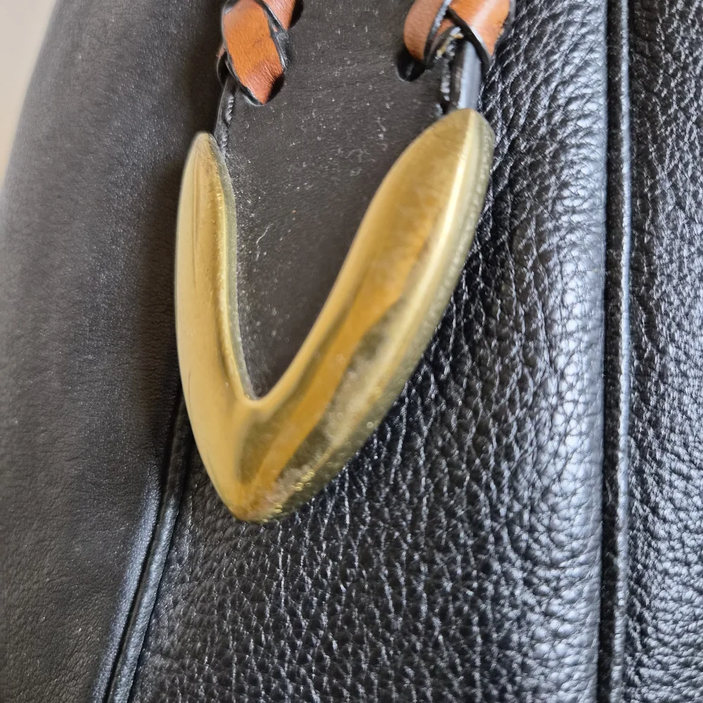 Frye Jackie Black And Brown Leather Hobo Bag - Picture 6 of 10